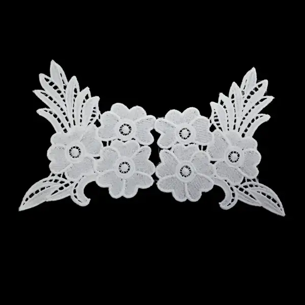 Bordado de seda de leite branco renda vintage renda química para vestidos de noiva sapatos e outros acessórios para roupas