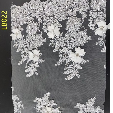 Renda de casamento em ouro 3D feita à mão