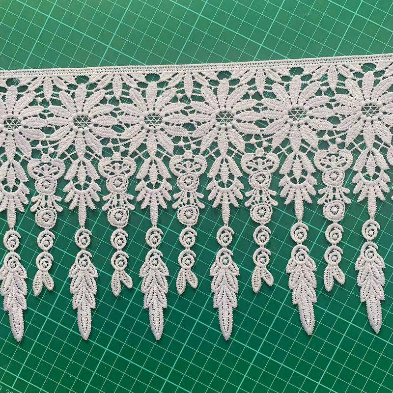 Mais recente modelo de alta qualidade de poliéster Lace Fringe Lace