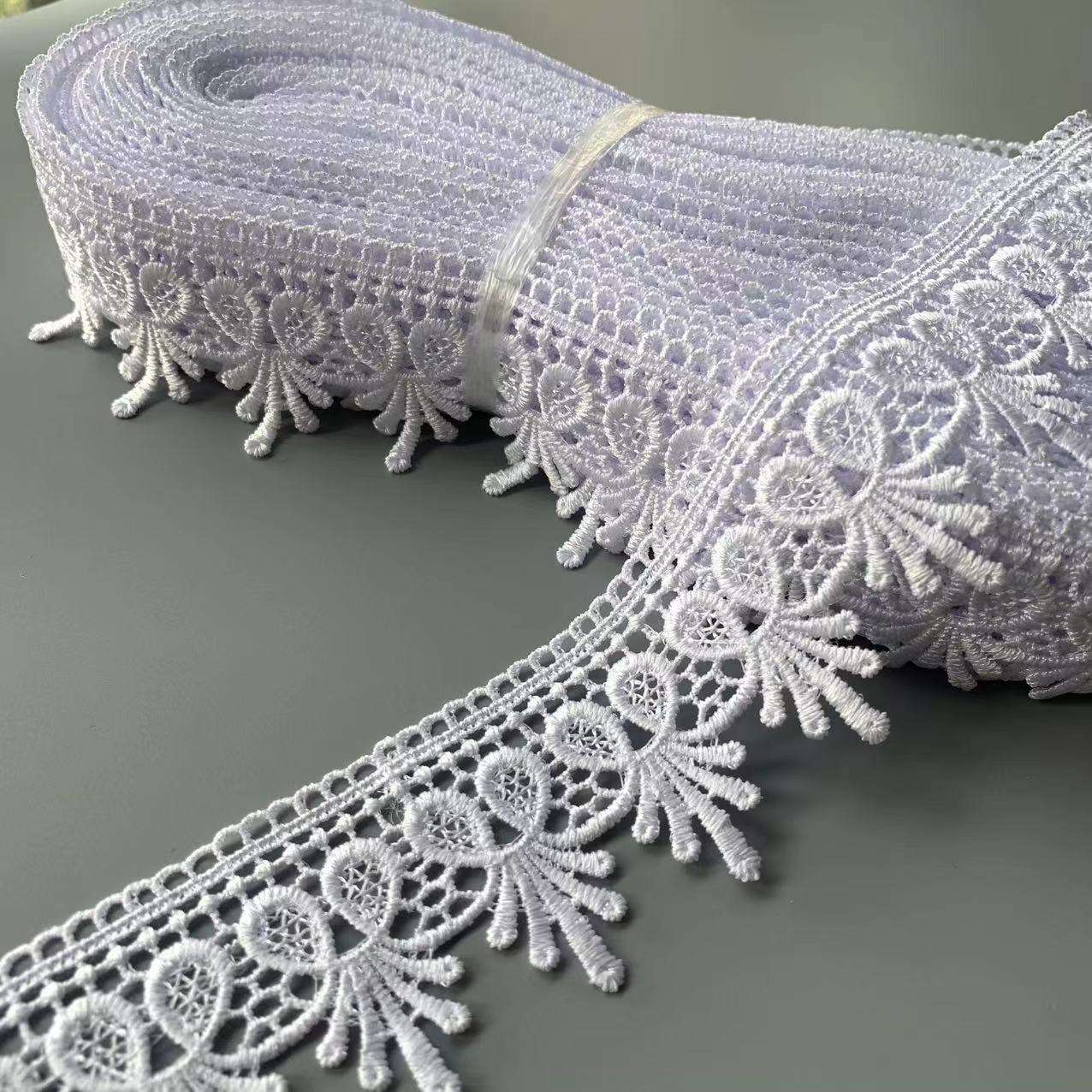 Torneira de renda estreita de renda de poliéster personalizada Multi -Color