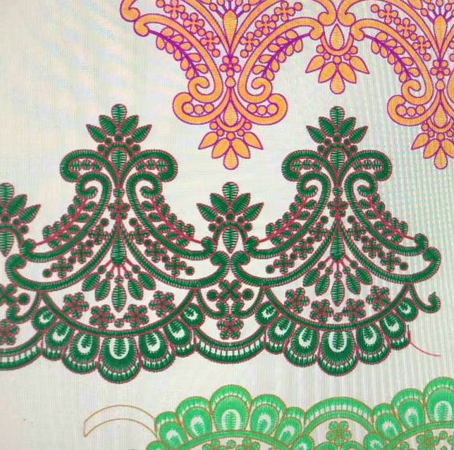 Custom Luxury Bridal French Lace Sequined Wedding Dress Border Lace for Wedding Lace