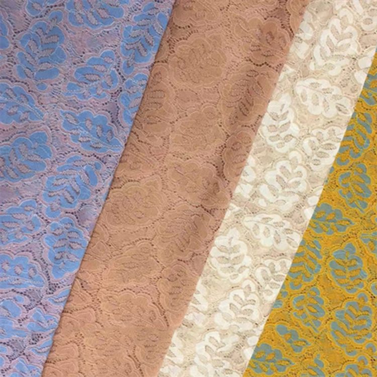 Novo design de tecido de nylon colorido por atacado para vestido de senhora