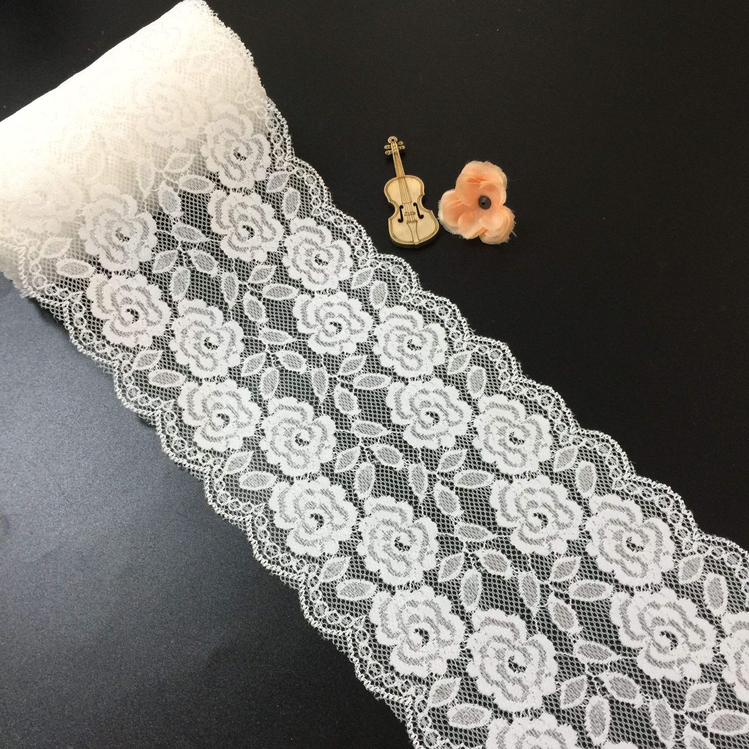 Nylon spandex elástico elástico renda elástica laca de renda de roupas íntimas